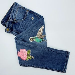 Kut from the Kloth® boho patch Catherine Fab Ab High-Rise Boyfriend Jeans 6